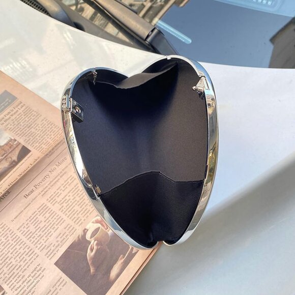 Acrylic Evening Clutch Bag Women Glitter Purse Small Shoulder Formal Event - Picture 5 of 8